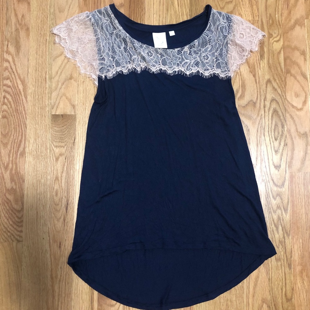 Anthropologie Lace Detail Top